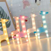 Battery Operated Night Table Light LED Christmas Decoration Light Giraffe Shaped Marquee Light