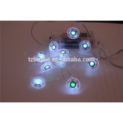 battery operated copper silver wire halloween decorative mini string fairy lights hanging fairy eye balls