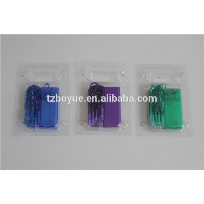 colorful wire battery string lights, decorative fairy lights, cutomized order acceptable, factory cheap price